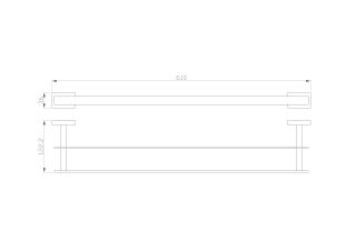 Вешалка для полотенец Wonzon & Woghand Flat WW-9711-60CM хром